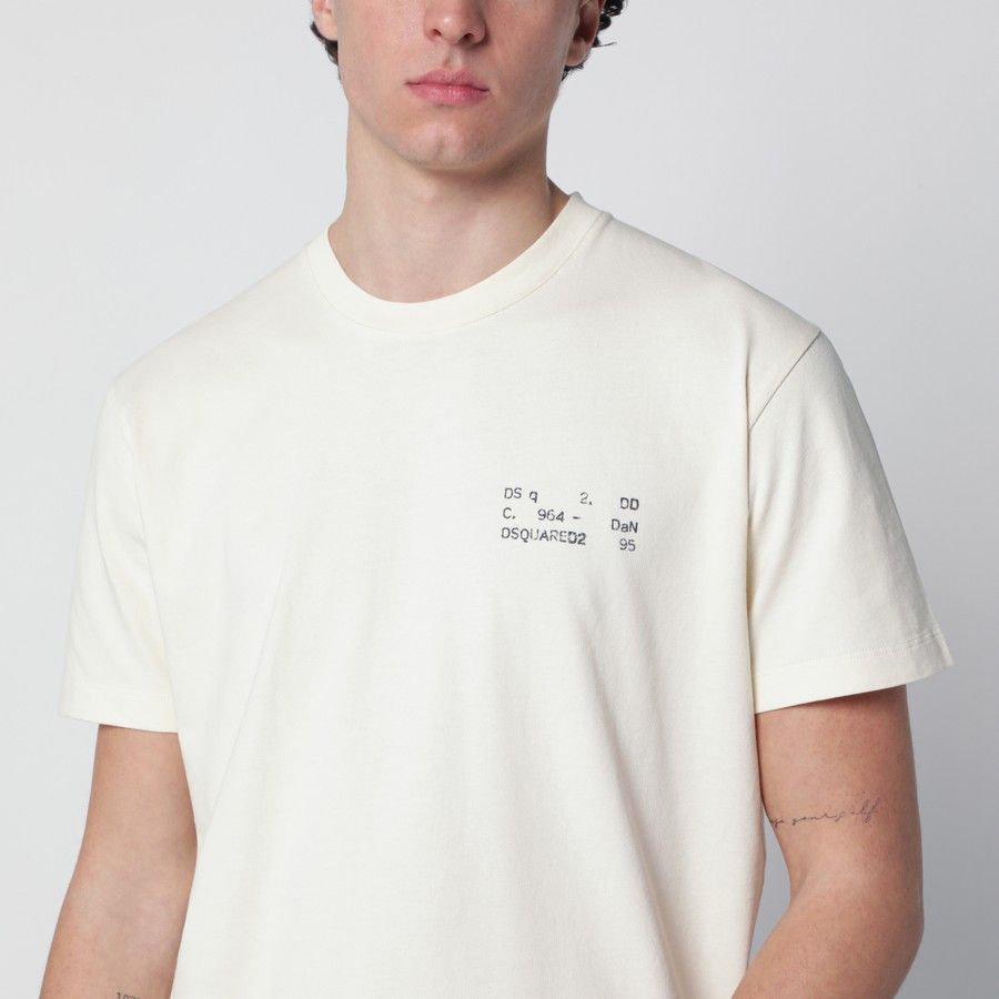 Dsquared2 o1d2blof0226 Logo T-Shirt in Ivory Size US S / EU 44-46 / 1 - 4 Thumbnail
