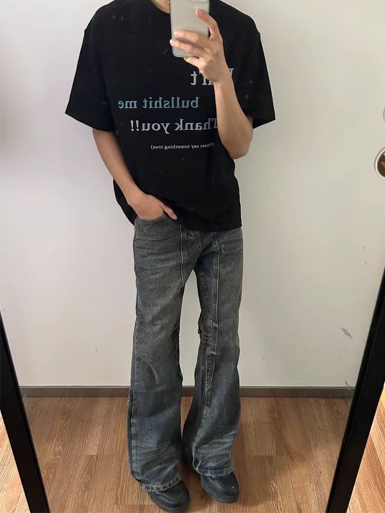 Designer × Jean × Vintage Street Vintage Rock Y2K Micro Flare Jeans Size US 28 / EU 44 - 3 Thumbnail