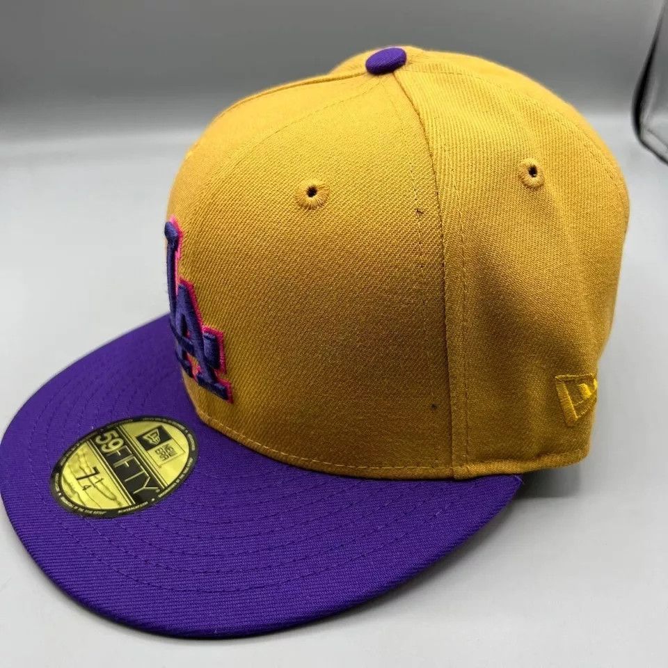 New Era Los Angeles LA Dodgers Hat Men 7 1/4 59Fifty New Era Fitted Size ONE SIZE - 3 Thumbnail