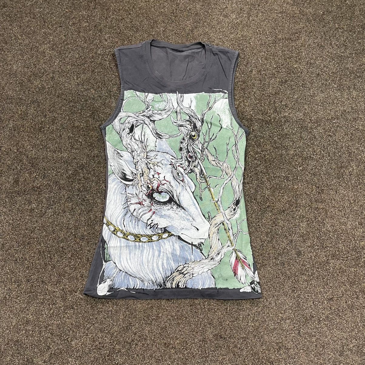 Vintage Vintage Y2K Goth Graphic Tank Top Sleeveless Tee Black S Size US S / EU 44-46 / 1 - 1 Thumbnail