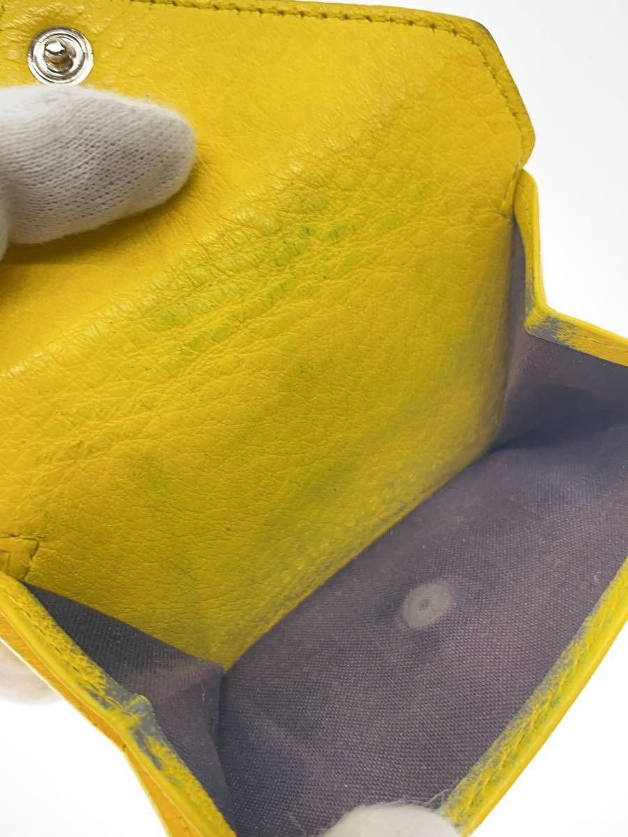Balenciaga Balenciaga Leather Tri-Fold Wallet Yellow Size ONE SIZE - 5 Thumbnail