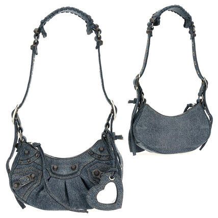 Balenciaga Balenciaga Le Cagole XS Shoulder Bag Girly Allover Denim Size ONE SIZE - 1 Thumbnail