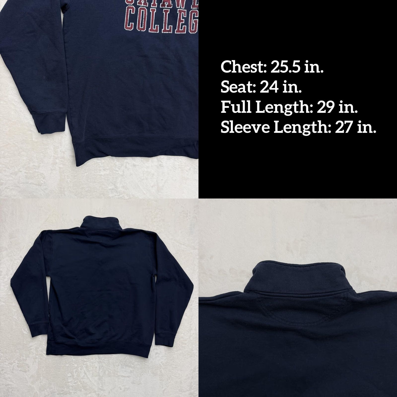 Champion Champion Catawba College Sweatshirt Men XL Blue 1/4 Zip Pullover Graphic Print College Hoodie Size US XL / EU 56 / 4 - 8 Thumbnail