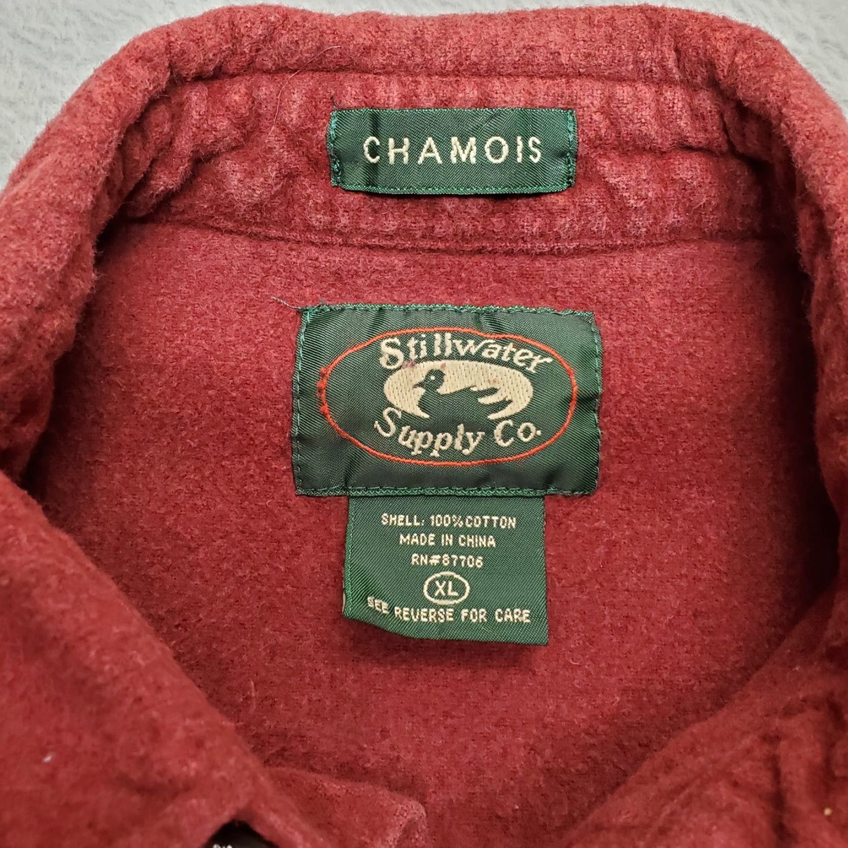 Vintage Stillwater Chamois Shirt Men XL Red Long Sleeve Outdoor Flannel Camping Size US XL / EU 56 / 4 - 4 Thumbnail