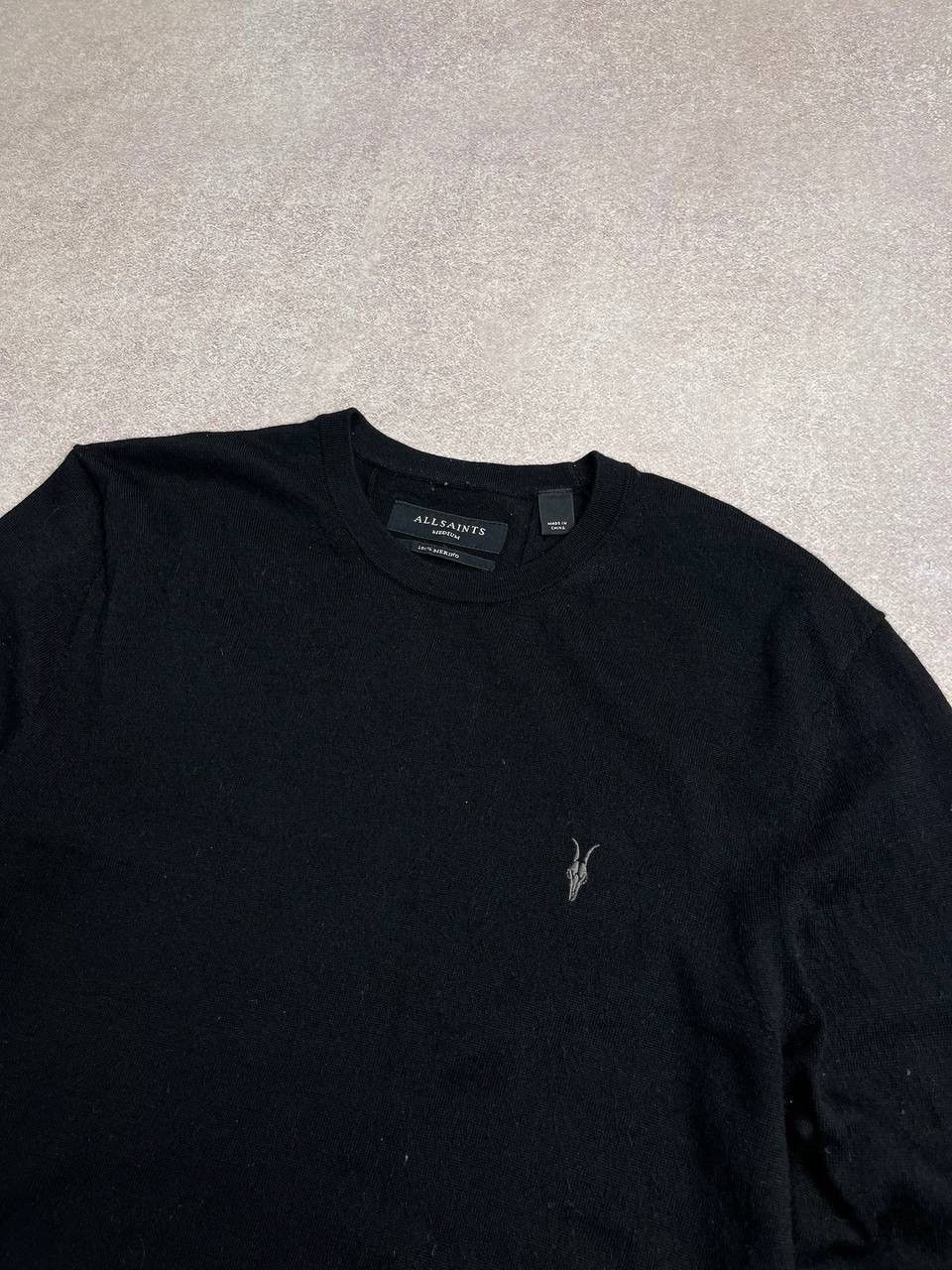 Allsaints × Vintage Vintage Allsaints Knit Sweater Black Y2K M Size US M / EU 48-50 / 2 - 2 Thumbnail