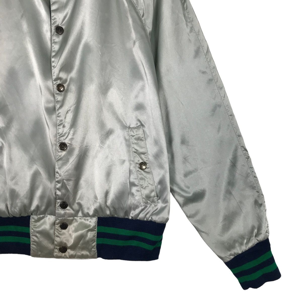 Ocean Pacific × Vintage 💥 VINTAGE 1980s OCEAN PACIFIC REVERSIBLE SATIN JACKET Size US M / EU 48-50 / 2 - 8 Thumbnail