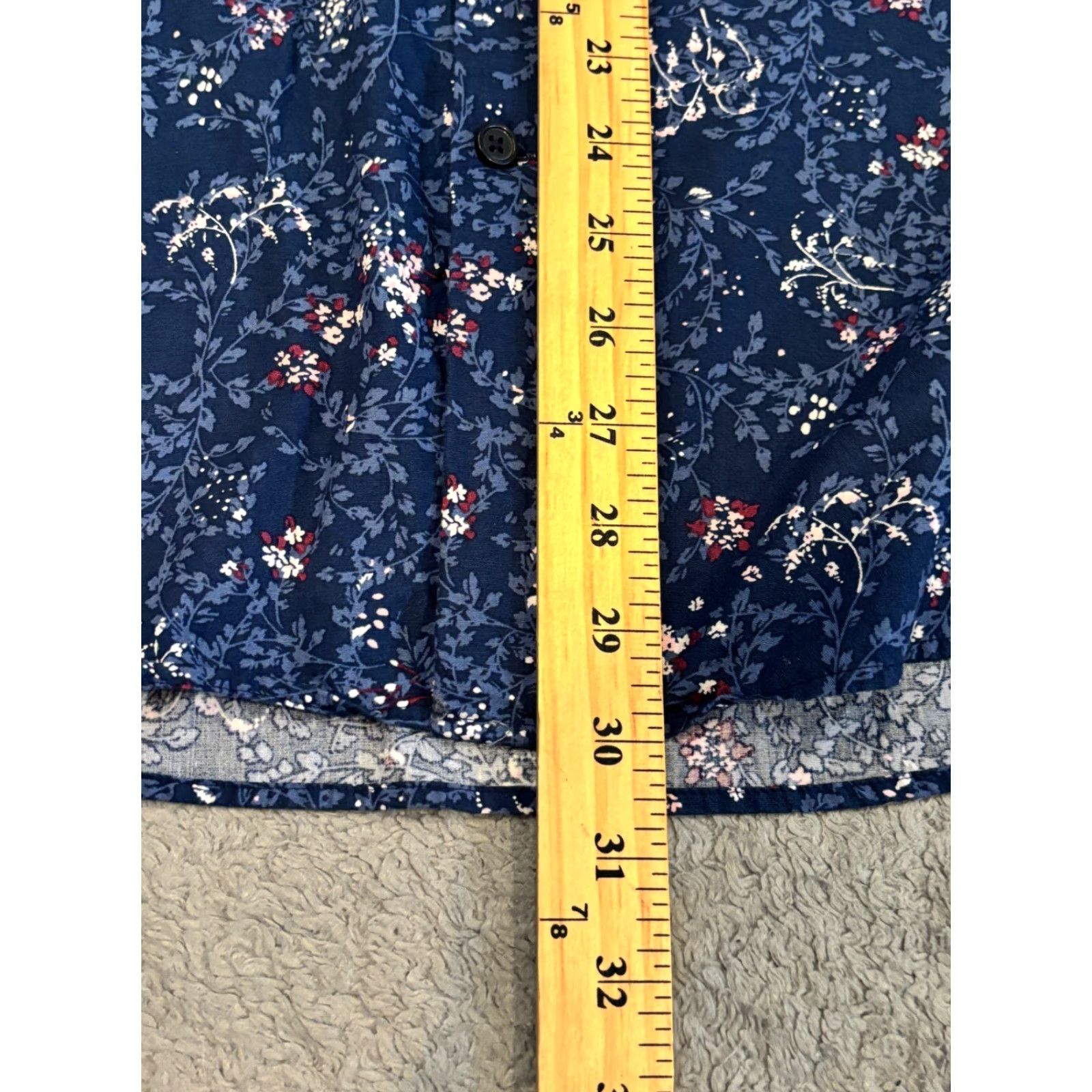 Express VINTAGE? No. Express Shirt Mens Medium 15-15.5 Slim Fit Bue Floral Print Long Sleeve Button Size US M / EU 48-50 / 2 - 4 Thumbnail