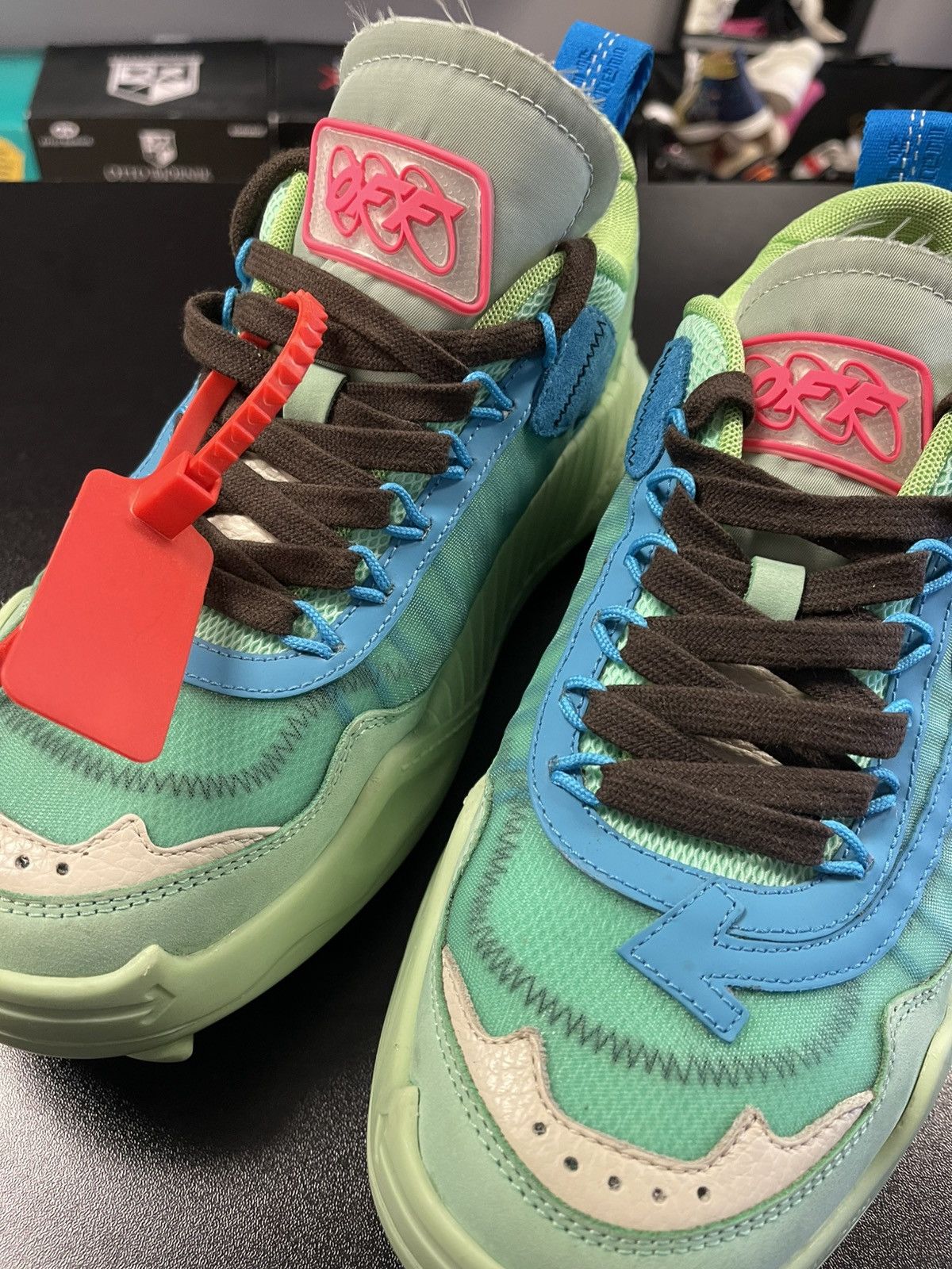 Off-White Size 9/42EU - Off White Odsy 1000 Sneakers Virgil Green Size US 9 / EU 42 - 7 Thumbnail