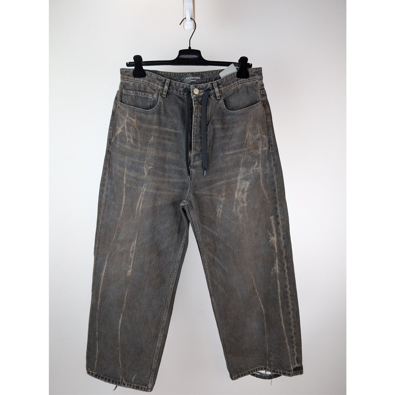Balenciaga o1rshd1 34-36 Organic Japanese Oversized Denim Baggy Pants Size US 26 / EU 42 - 1 Thumbnail