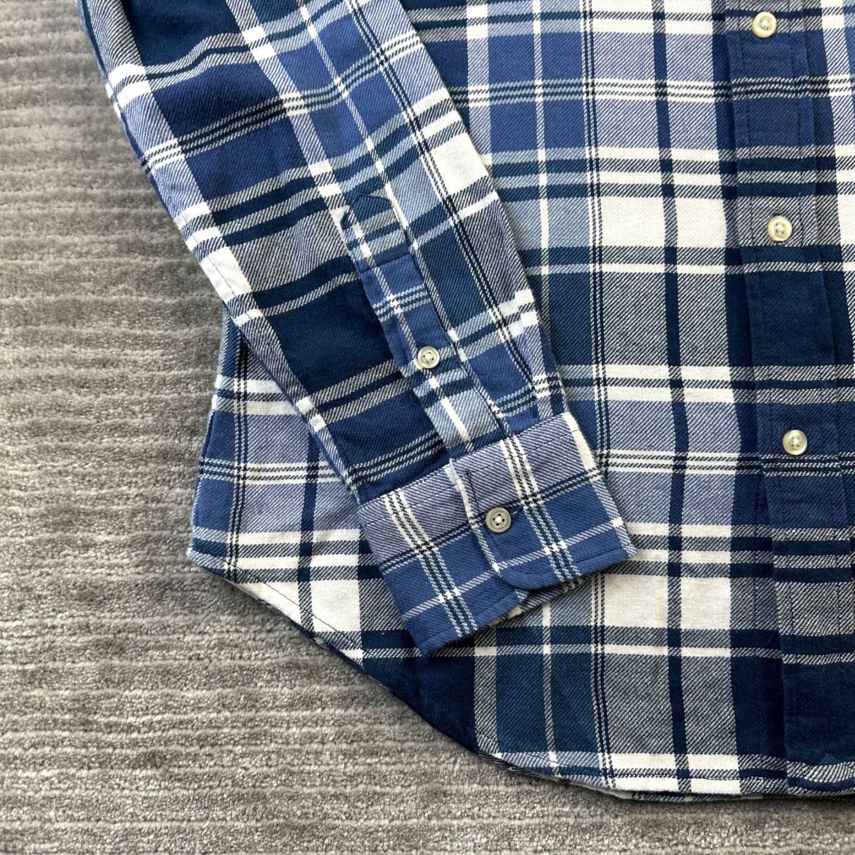 Polo Ralph Lauren Ralph Lauren Shirt Polo Button-Up Plaid Blue Medium Mens Classic Fit Size US M / EU 48-50 / 2 - 5 Thumbnail