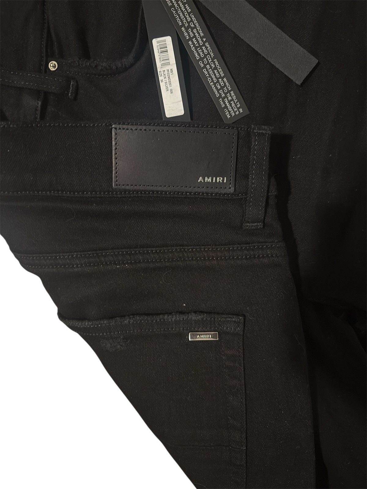 Amiri Amiri Black Silver Patch Mx1 Denim Jeans Size US 36 / EU 52 - 4 Thumbnail