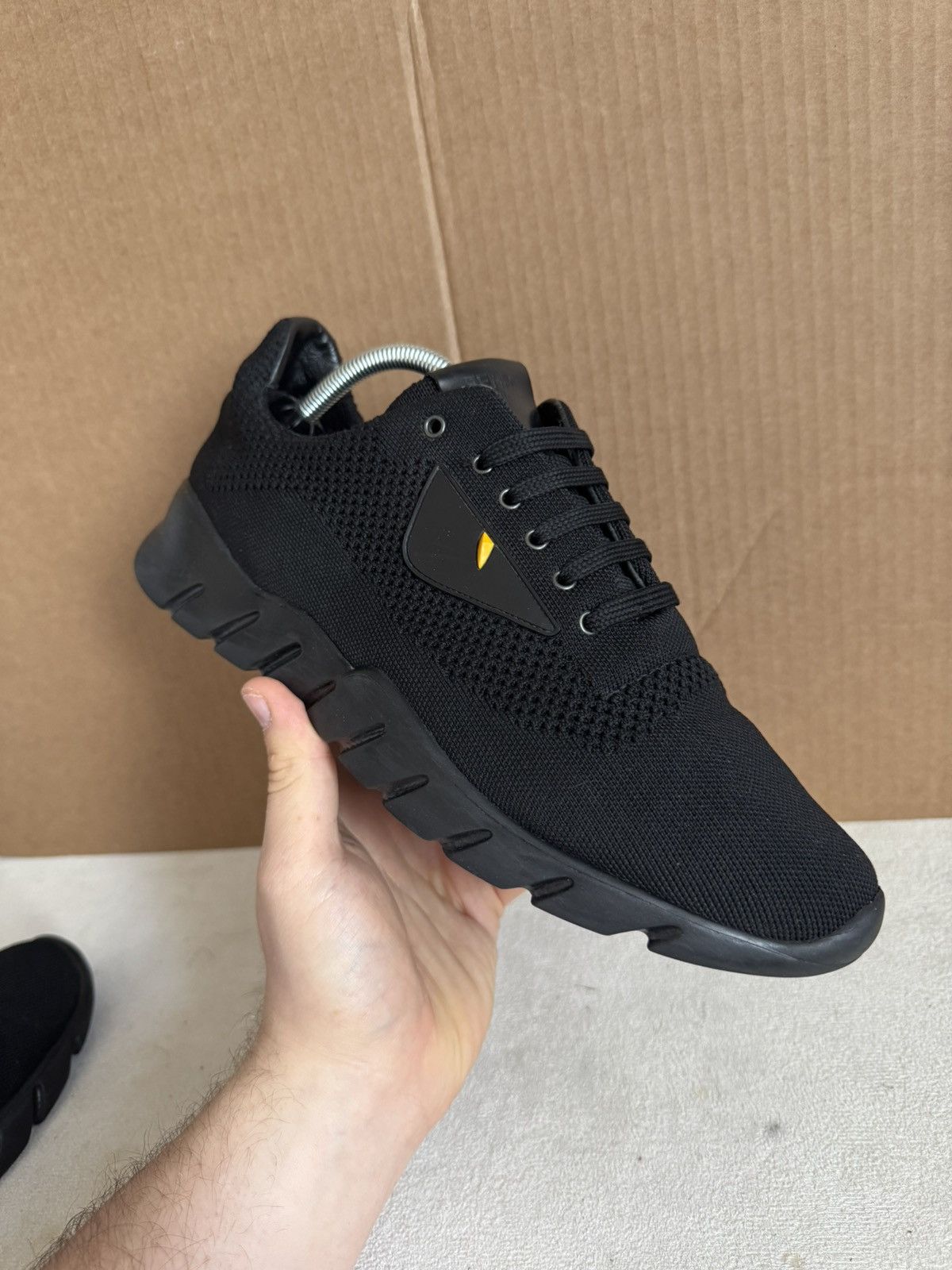 Fendi Fendi Black Bug Eyes Knit Sneakers Size US 9 / EU 42 - 8 Thumbnail