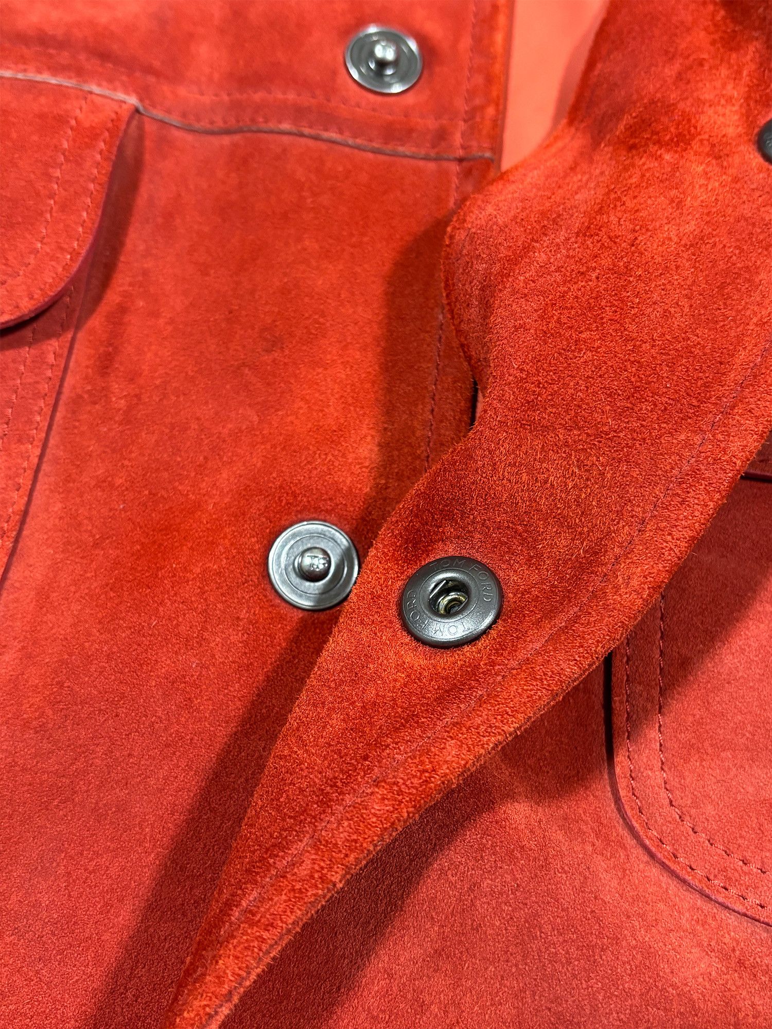 Tom Ford TOM FORD Ultimate Cashmere Suede Western Jacket Red Size 50 Size US M / EU 48-50 / 2 - 12 Thumbnail