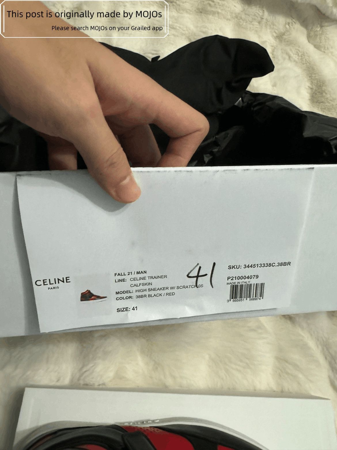 Celine Sz 41 Celine Bred High Sneaker W/ Scratch05 Size US 8 / EU 41 - 8 Thumbnail