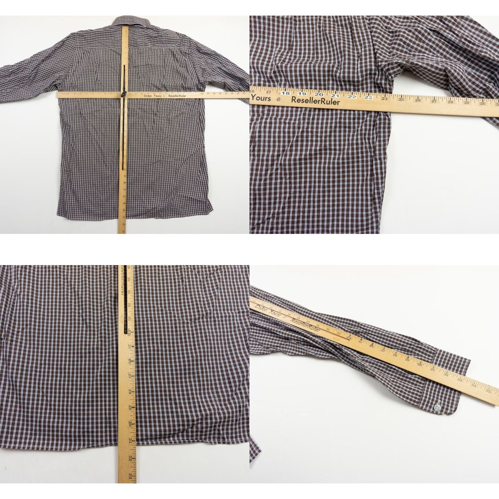 Ermenegildo Zegna Ermenegildo Zegna Shirt Mens Large Brown Button Up Long Sleeve Stretch FLAW* Size US L / EU 52-54 / 3 - 8 Thumbnail