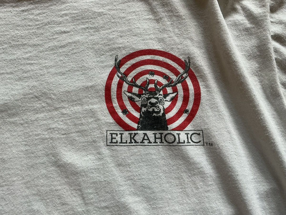 Vintage Vintage Single Stitch Elkaholic T-Shirt Size US XL / EU 56 / 4 - 5 Thumbnail