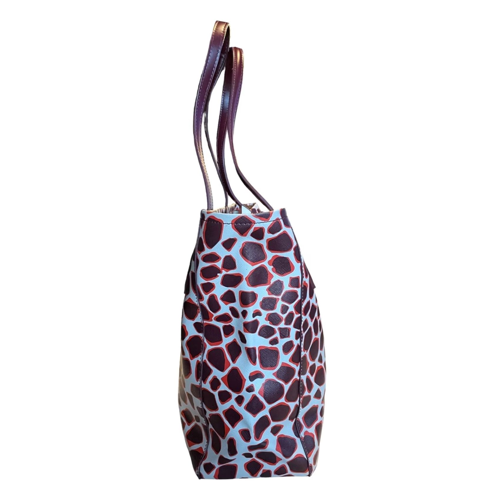 Anne Klein VINTAGE Anne Klein Giraffe Print Large Purse Shoulder Bag Brown Tote Women Size ONE SIZE - 5 Thumbnail