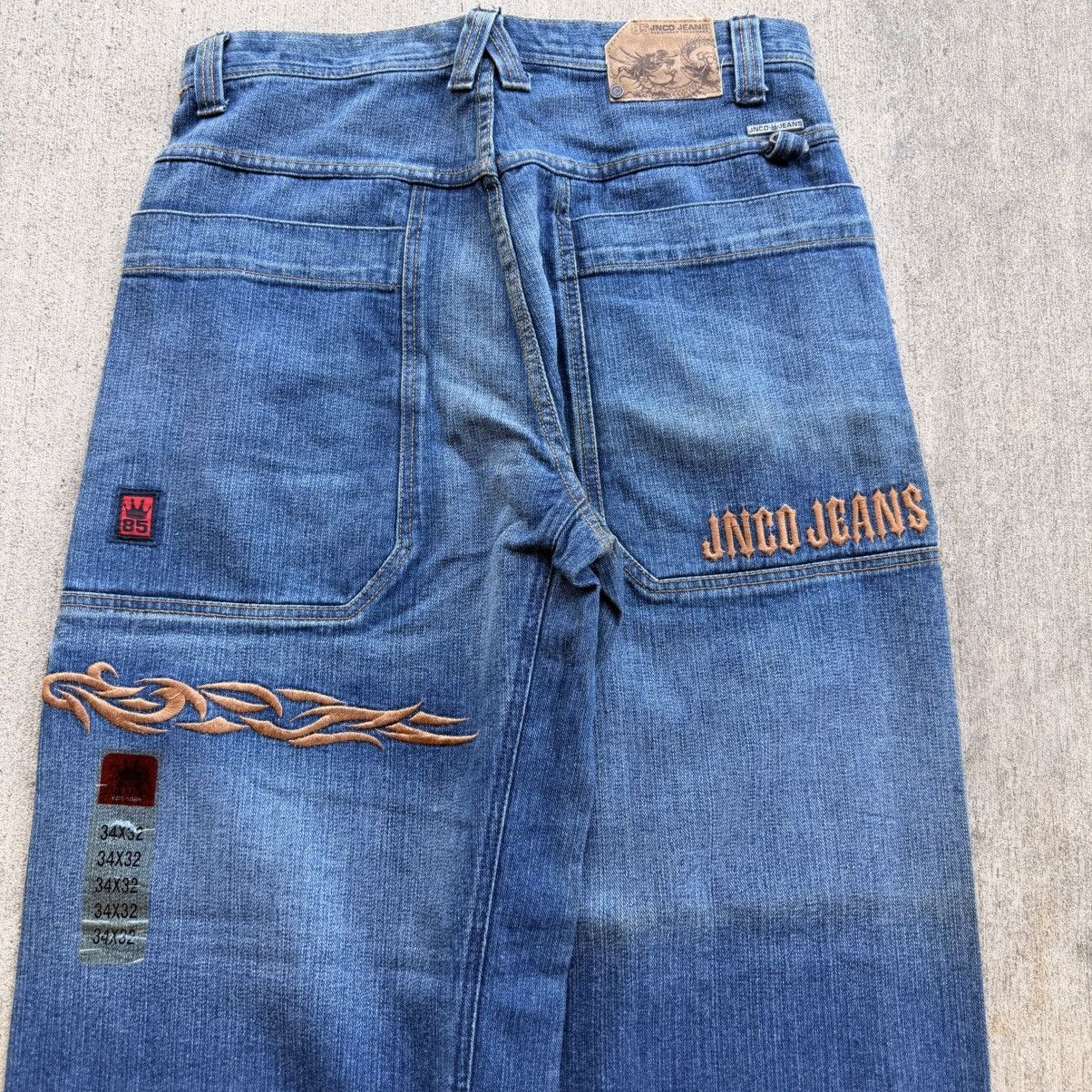 JNCO Rare Vintage JNCO Denim Tribal Wide Leg 90's 34 x 30 Size US 34 / EU 50 - 1 Thumbnail