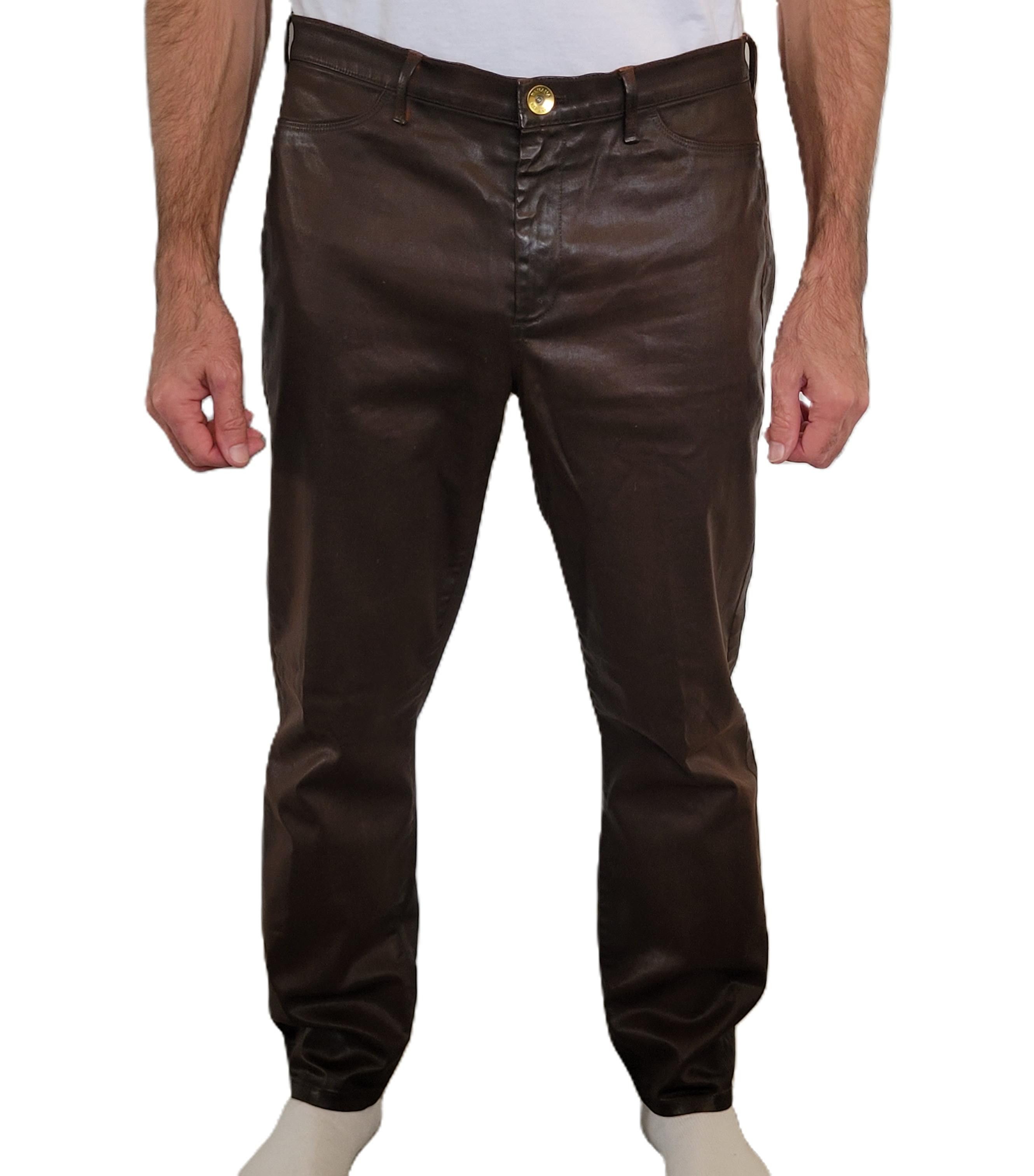 Banana Republic Leather Look Chino Pants w/ Stretch Size US 36 / EU 52 - 1 Thumbnail