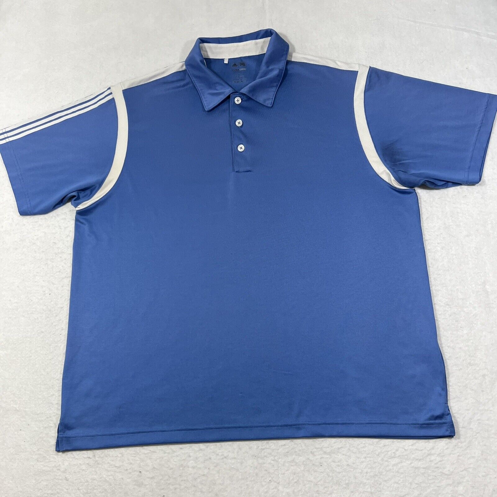 Adidas Adidas Blue Short Sleeve Lightweight Polo Athletic Shirt Size US L / EU 52-54 / 3 - 1 Thumbnail