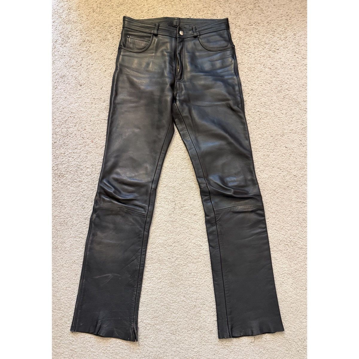 Vintage VINTAGE HIGHWAY 1 BIKER HEAVYWEIGHT LEATHER PANTS Size US 32 / EU 48 - 1 Thumbnail