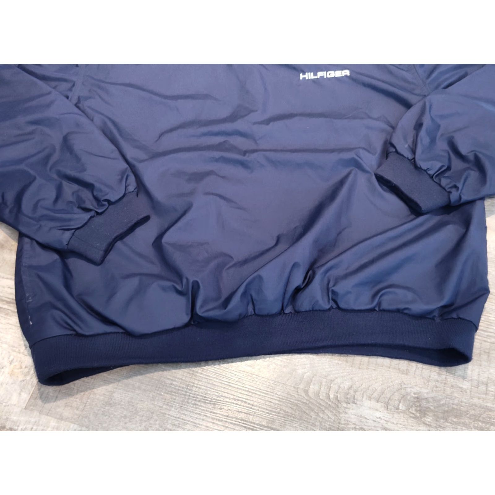 Tommy Hilfiger VINTAGE Tommy Hilfiger Windbreaker Jacket Mens L Blue 90s Y2K Streetwear Logo Pullover Short Jacket Coat Packable Elastic Cuffs Waist Size US L / EU 52-54 / 3 - 2 Thumbnail