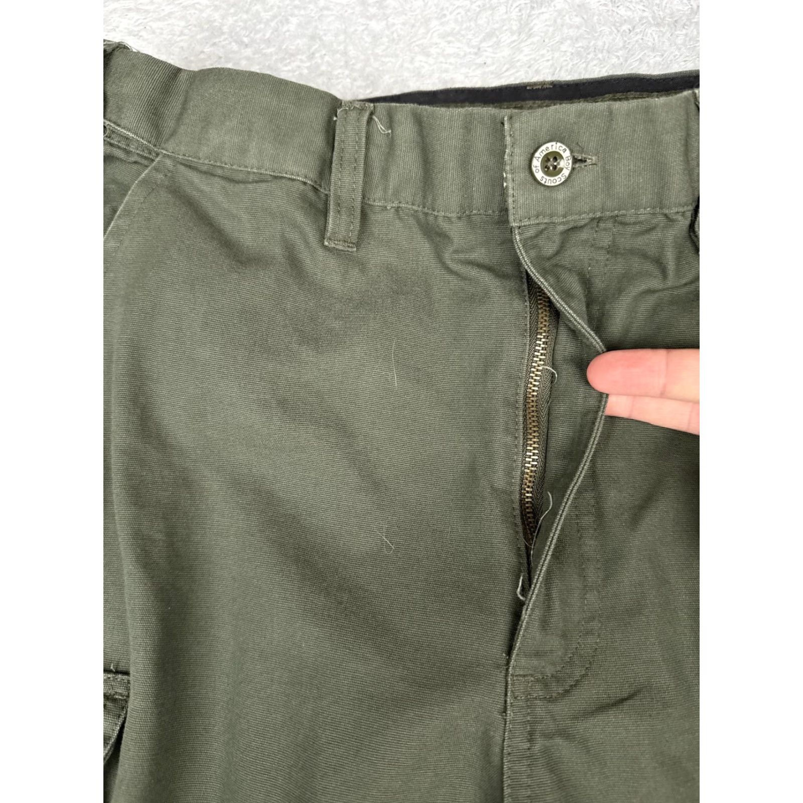Vintage Boy Scouts Of America Pants Mens 34x25 Green Cargo Convertible Uniform Hiking Size US 34 / EU 50 - 5 Thumbnail