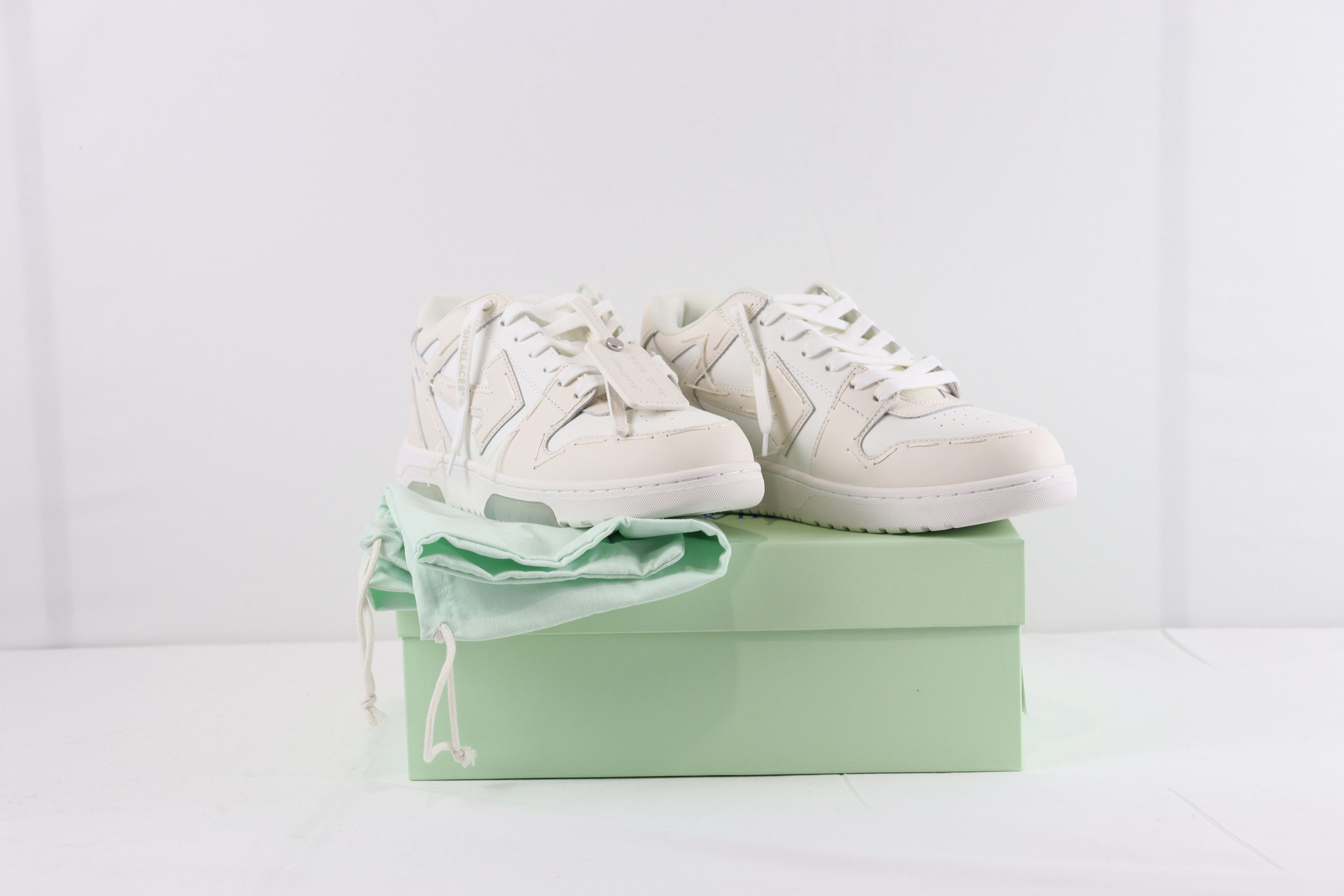 Off-White Sartorial Stitch Out of Office Sneakers OOO Coconut / White Size US 11 / EU 44 - 15 Thumbnail