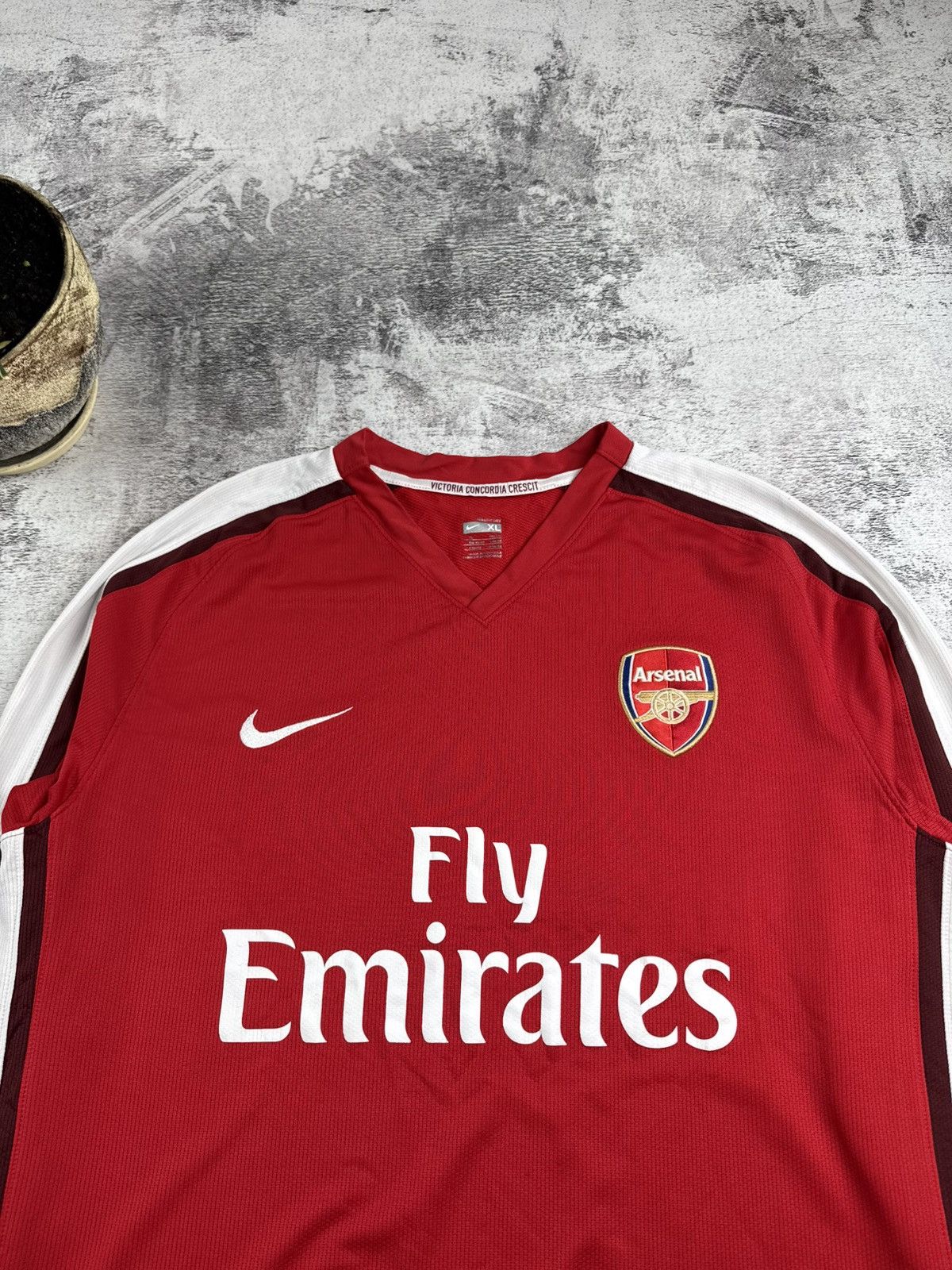 Nike Vintage Arsenal London Nike Red 2008/2010 Soccer Football XL T Shirt Jersey Kit Size US XL / EU 56 / 4 - 6 Thumbnail