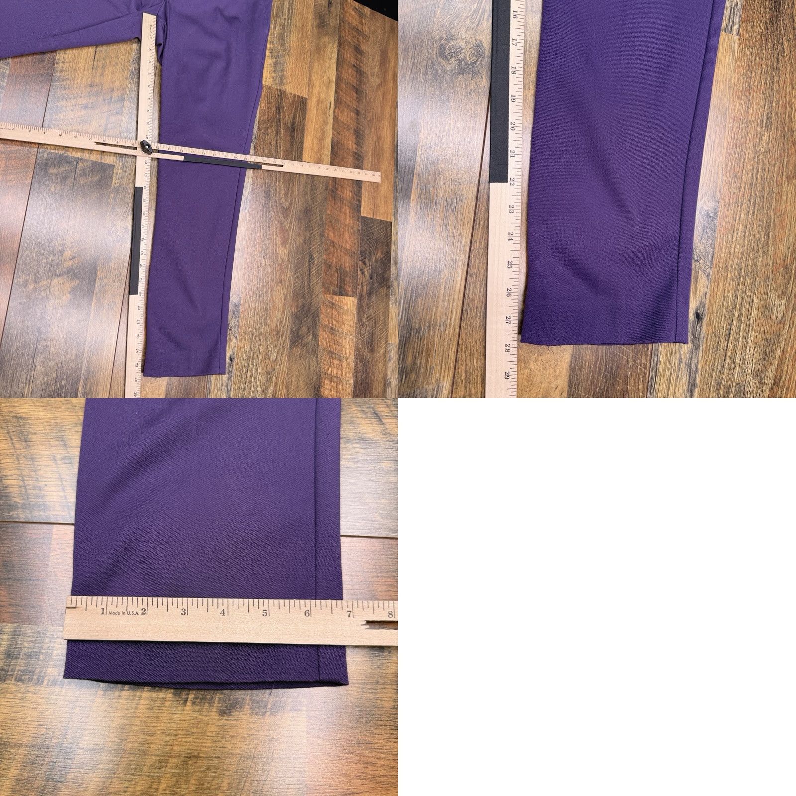 Mossimo Mossimo Ankle Pants Womens 10 Purple Mid Waist Straight Leg New Size 32" / US 10 / IT 46 - 9 Thumbnail