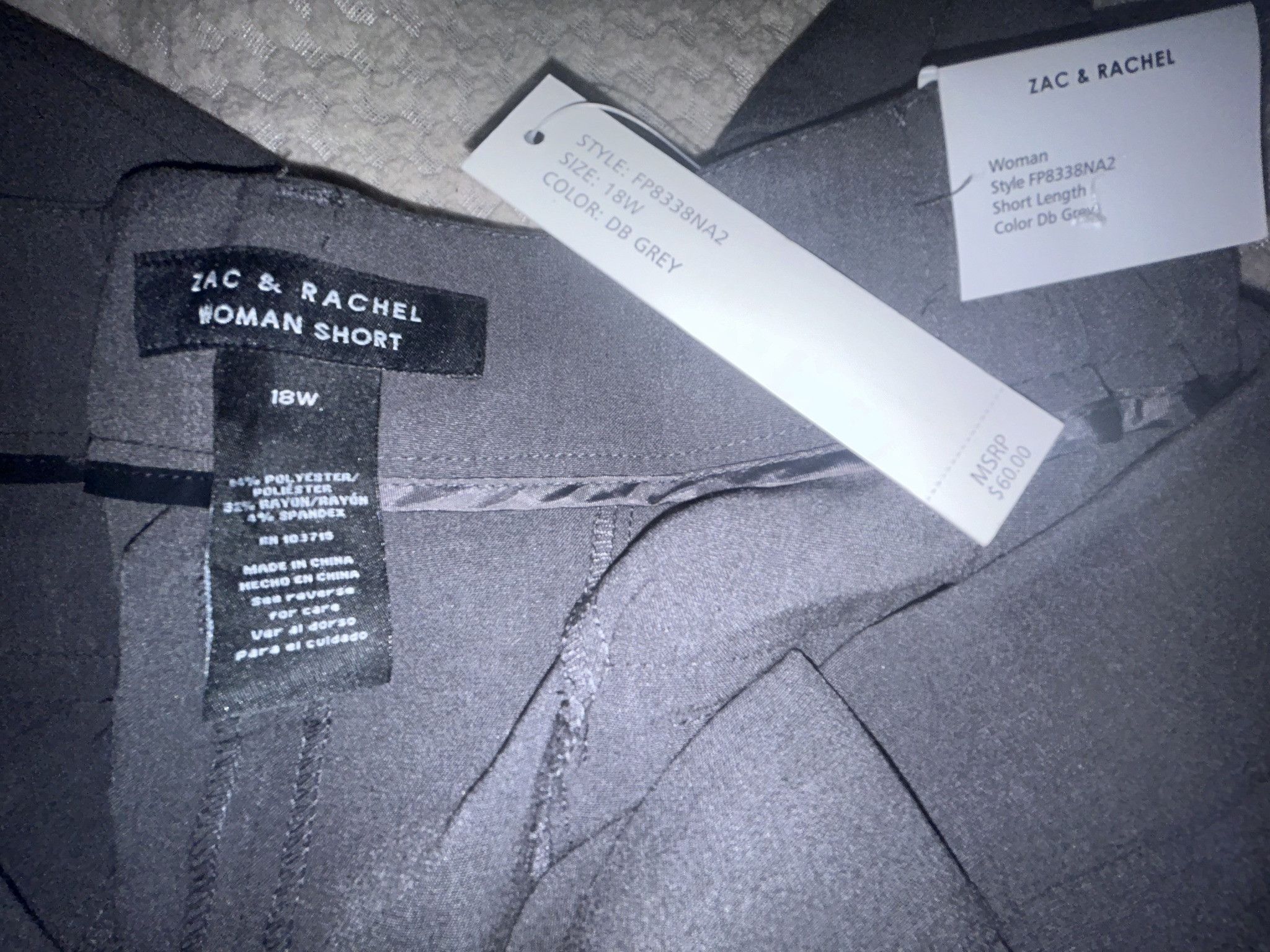 Other Zac & Rachel Short length grey 10W pants for women Size 32" / US 10 / IT 46 - 3 Thumbnail