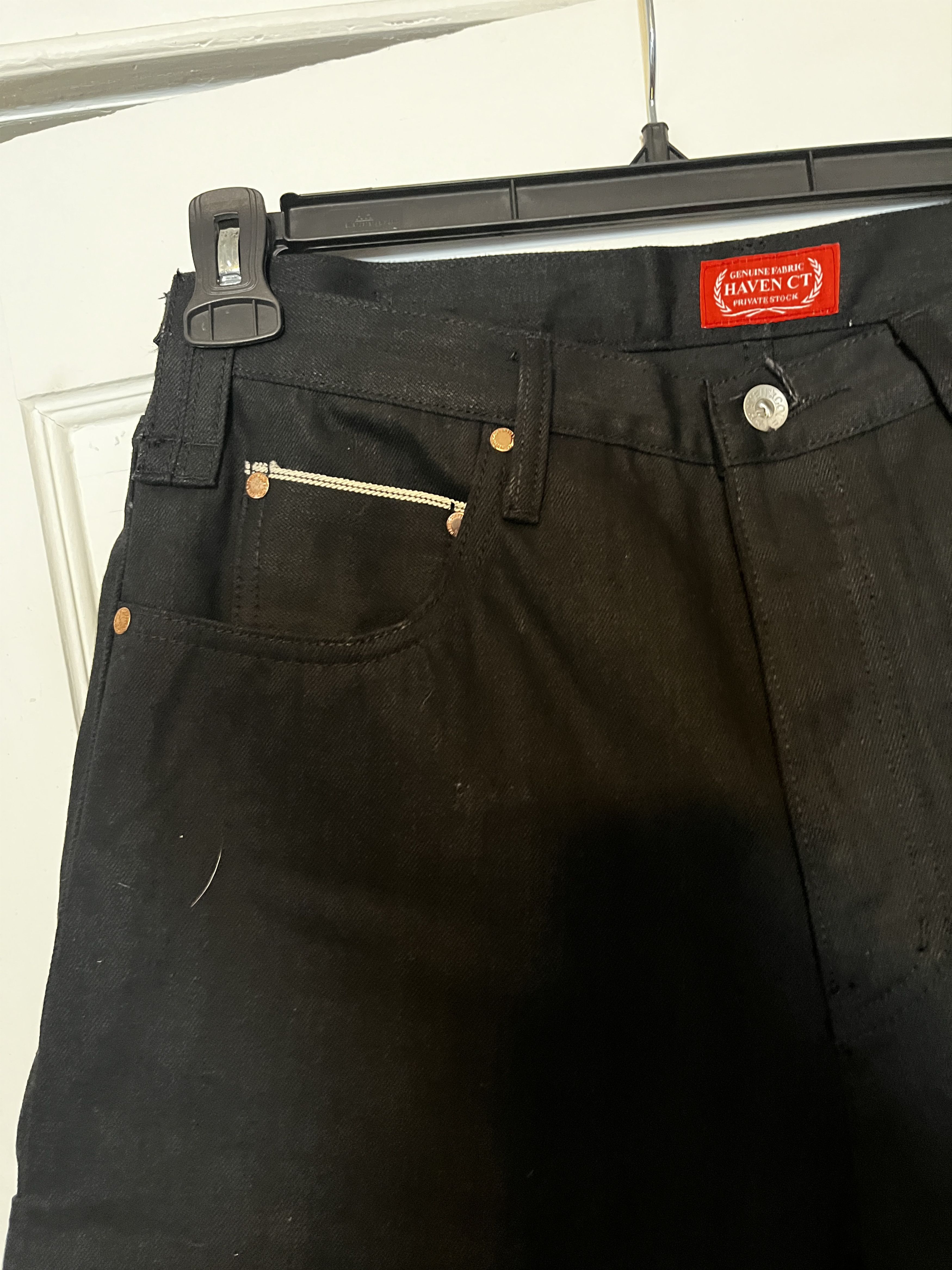 Haven Court Quad Cargo Denim V2 (caliber) (Black raw selvedge denim) Size US 35 - 6 Thumbnail