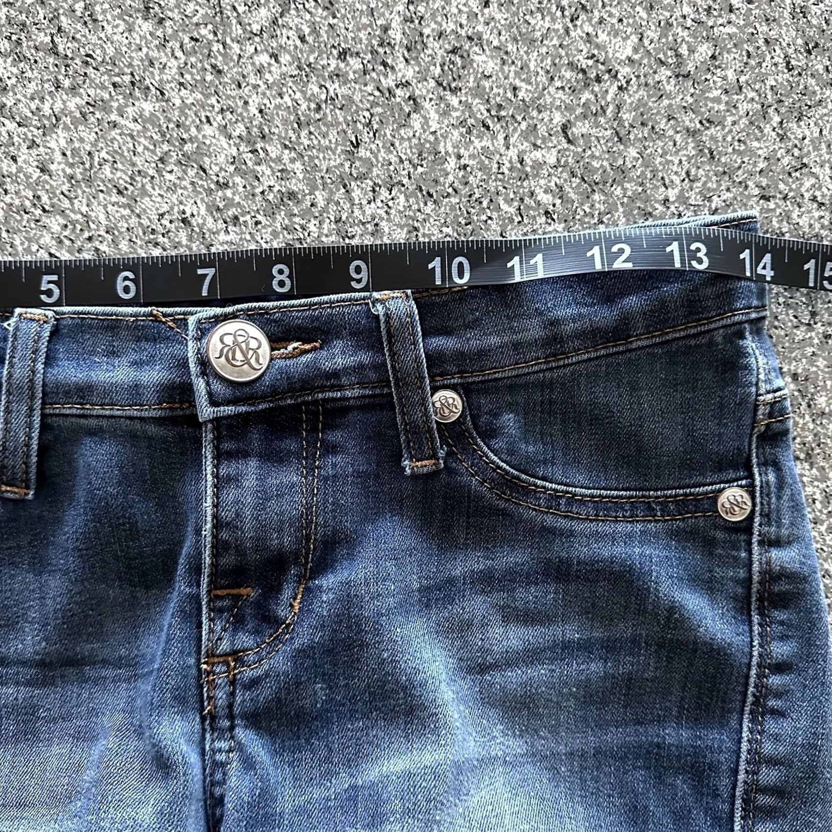 Vintage Rock & Republic Jeans Kashmiere Mid Rise Skinny Stretch Denim Womens 4 27x28 Blue 5-Pocket Distressed Size 27" / US 4 / IT 40 - 6 Thumbnail