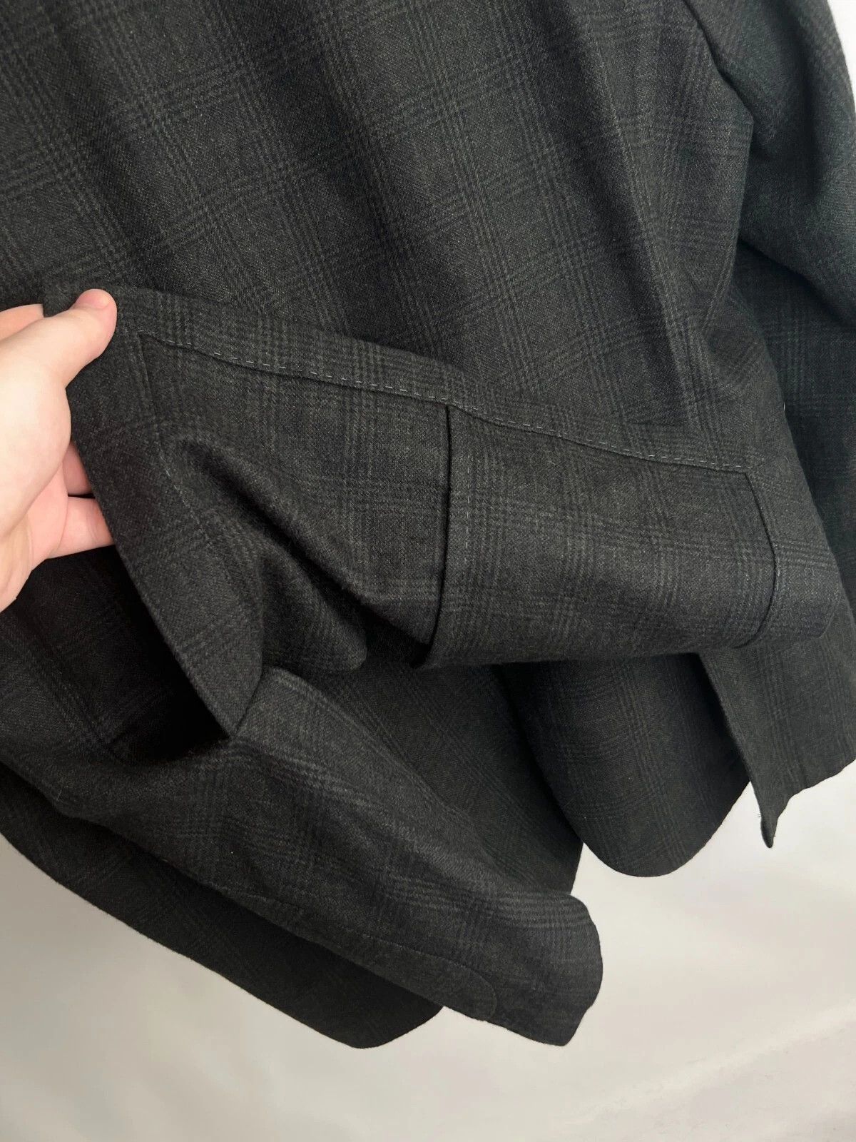 Marc O'Polo MARC O'POLO Plaid Dark Green Blazer Wool Unlined Size 46R - 12 Thumbnail