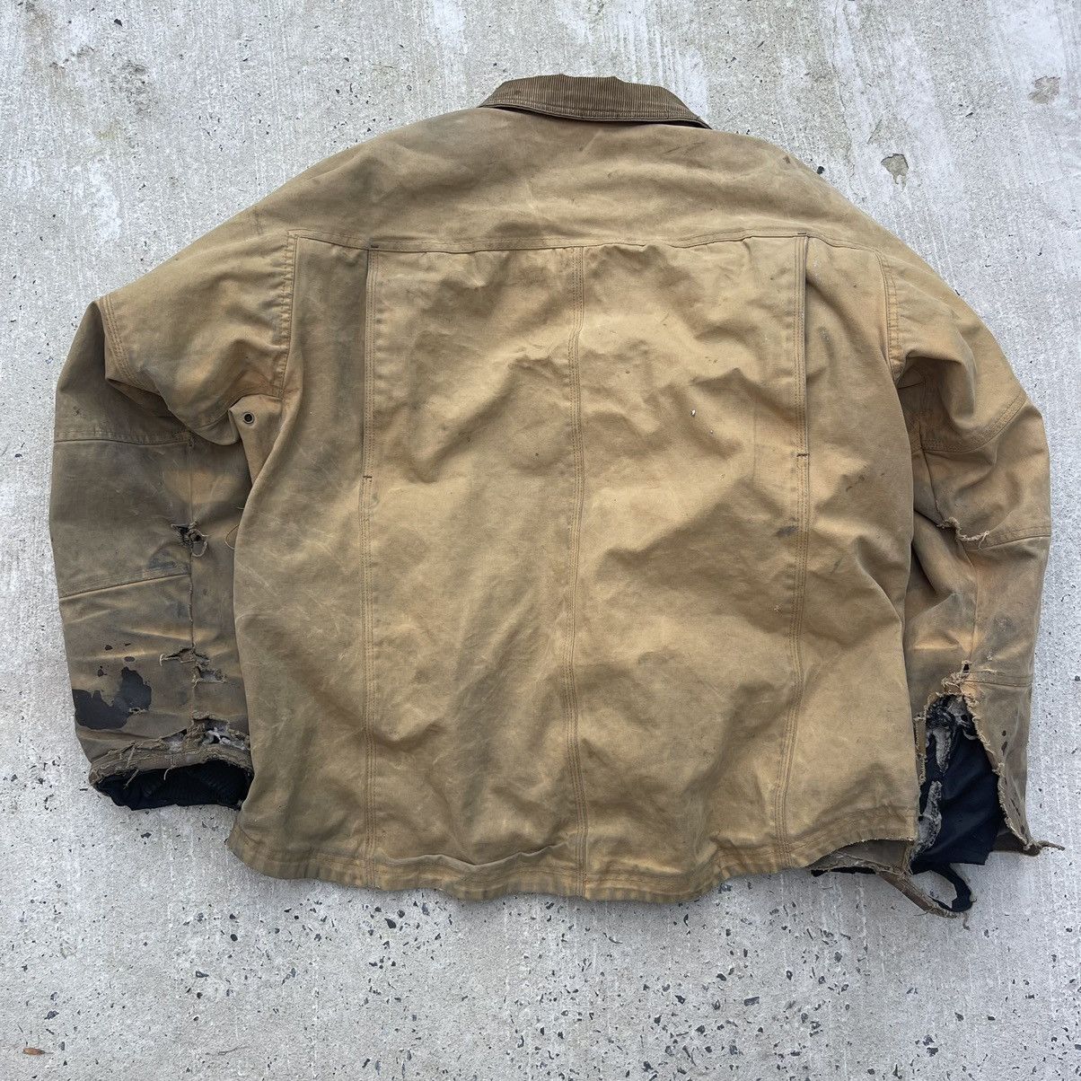 Carhartt Vintage Thrashed Tan TIMBERLAND PRO Lined Chore Jacket Size US L / EU 52-54 / 3 - 7 Thumbnail