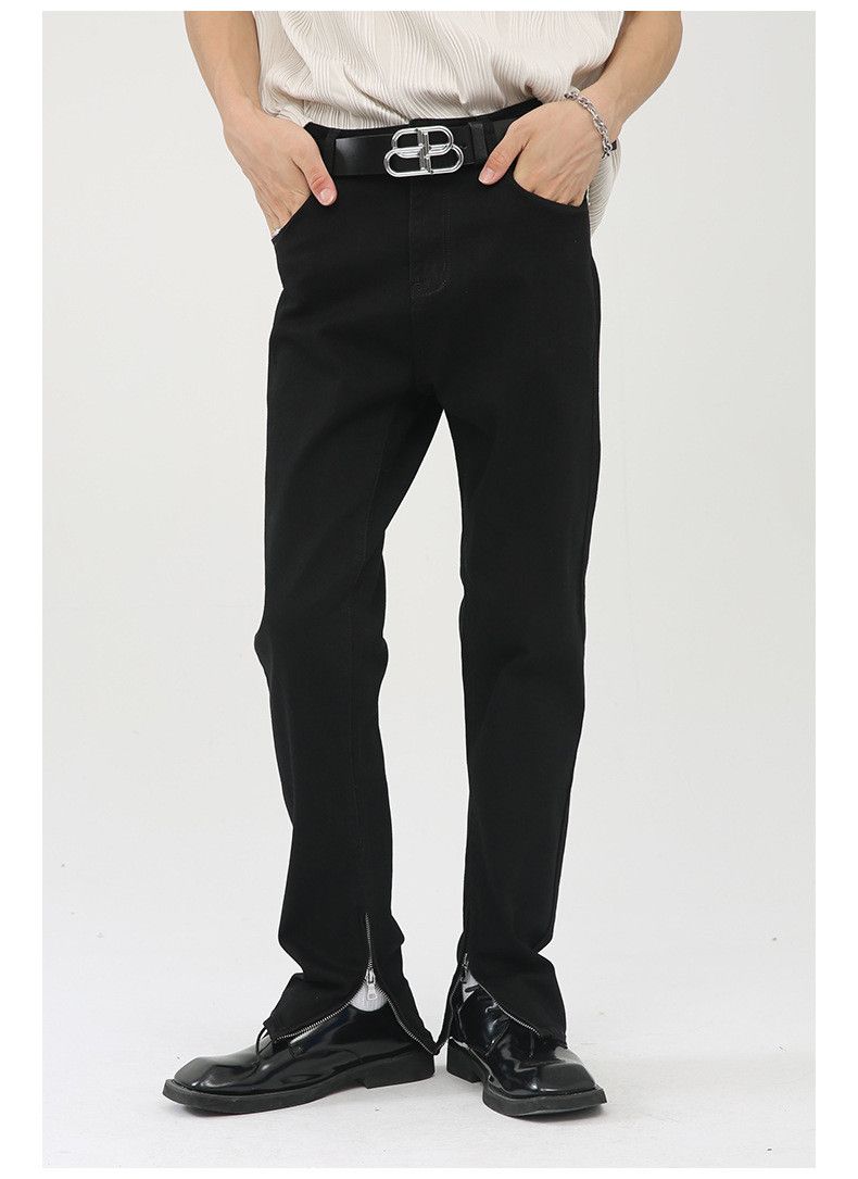 Japanese Brand High street stretch solid color zipper slim jeans y2k Size US 32 / EU 48 - 2 Thumbnail