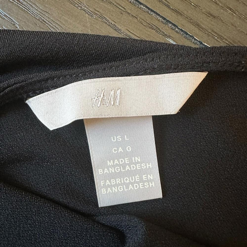 H&M H&M Black Shirt Silky and Sexy Size Large Size L / US 10 / IT 46 - 3 Thumbnail