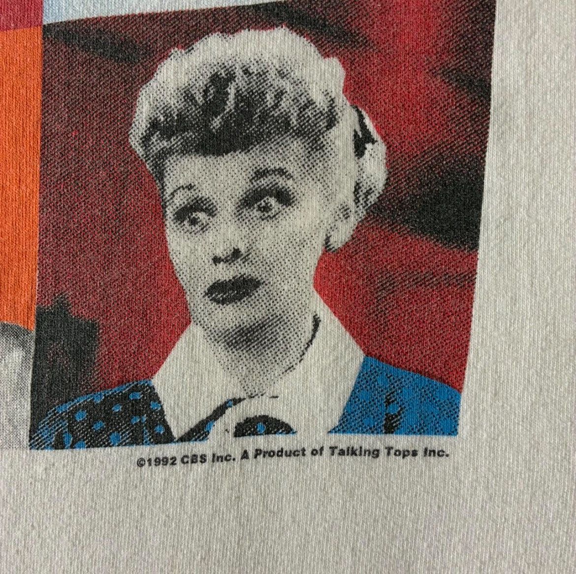 Fruit Of The Loom × Vintage Vintage 1992 I Love Lucy Single Stitch Fruit of the Loom Size US L / EU 52-54 / 3 - 4 Thumbnail