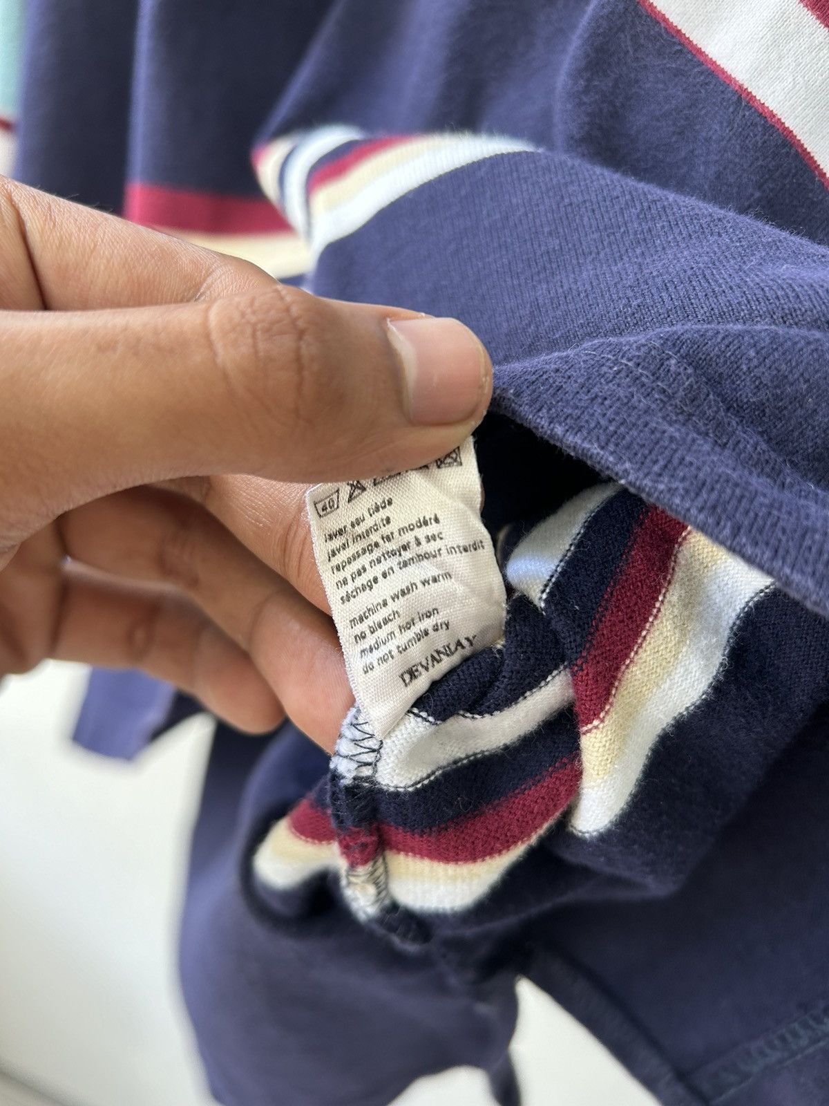 Lacoste Vintage Lacoste Long Sleeve Rugby Striped Polo Shirt Size US L / EU 52-54 / 3 - 8 Thumbnail