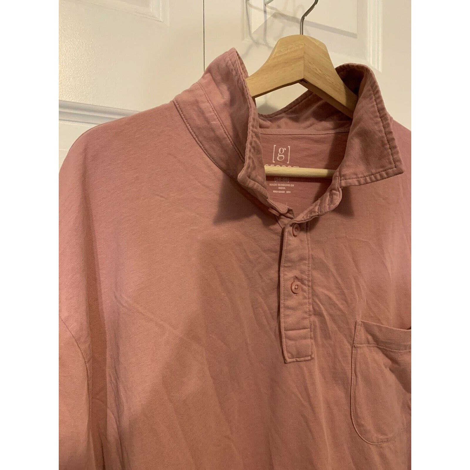 George New George Men’s Sz 3XL 54-56 Polo Shirt Short Sleeve Cotton Size US XXL / EU 58 / 5 - 5 Thumbnail