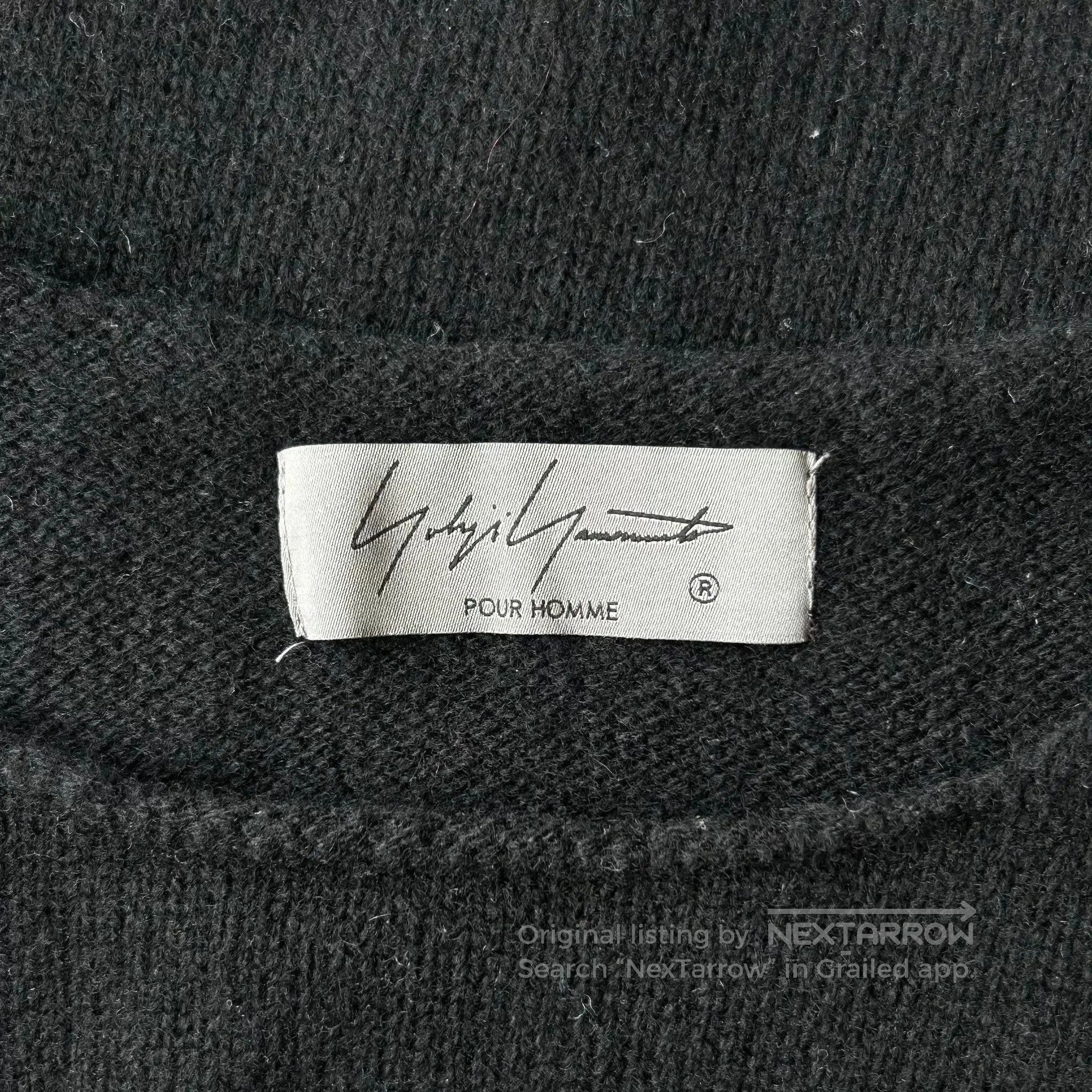 Yohji Yamamoto black sleeveless knit vest with floral design. Size US L / EU 52-54 / 3 - 7 Thumbnail