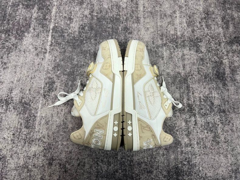 Louis Vuitton Louis Vuitton TRAINER Velcro Shoes in Cream Tea shoes Size US 7.5 / EU 40-41 - 4 Thumbnail
