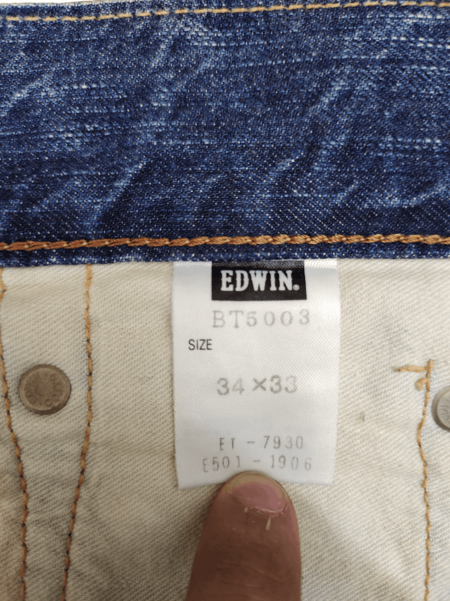 Number (N)ine × Undercover Edwin 503 Clawmark Distress Faded Jeans Undercover Style Size US 34 / EU 50 - 15 Thumbnail