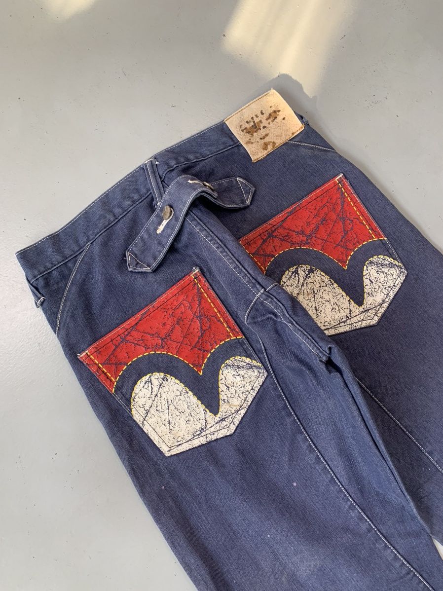 Vintage Vintage Evisu inspired crazy denim Size US 30 / EU 46 - 2 Thumbnail