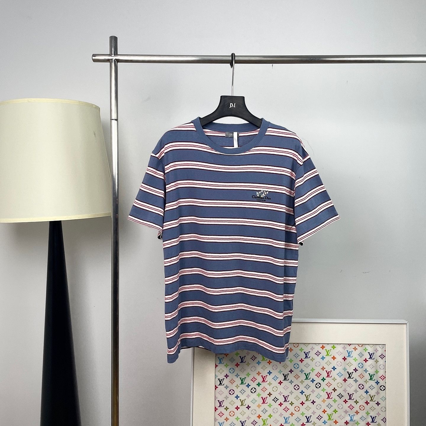 Dior Dior Striped Lily Embroidery T-Shirt Size L Size US L / EU 52-54 / 3 - 1 Thumbnail