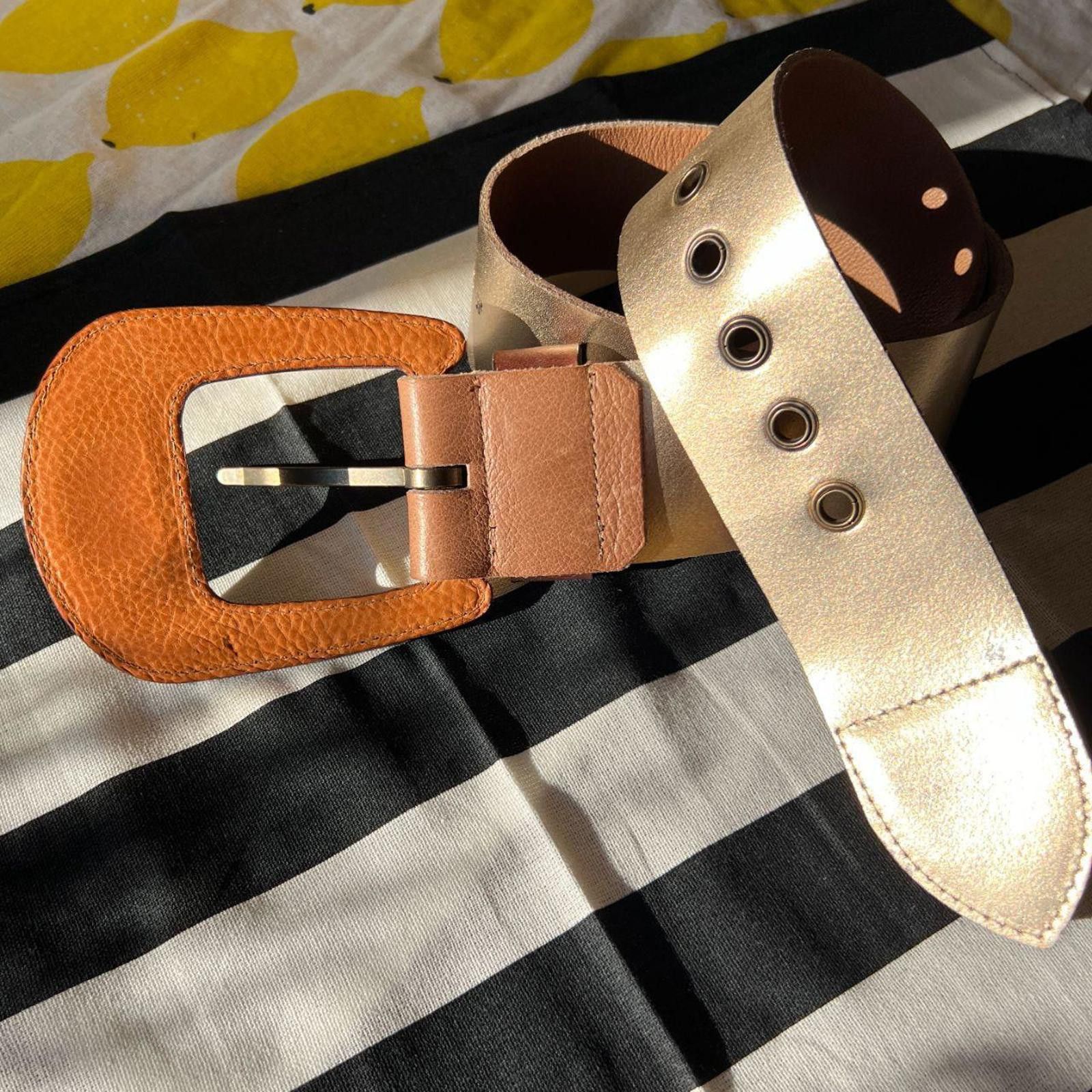 Dolce & Gabbana D&G Tan Belt with Big Buckle Energy Size ONE SIZE - 8 Thumbnail