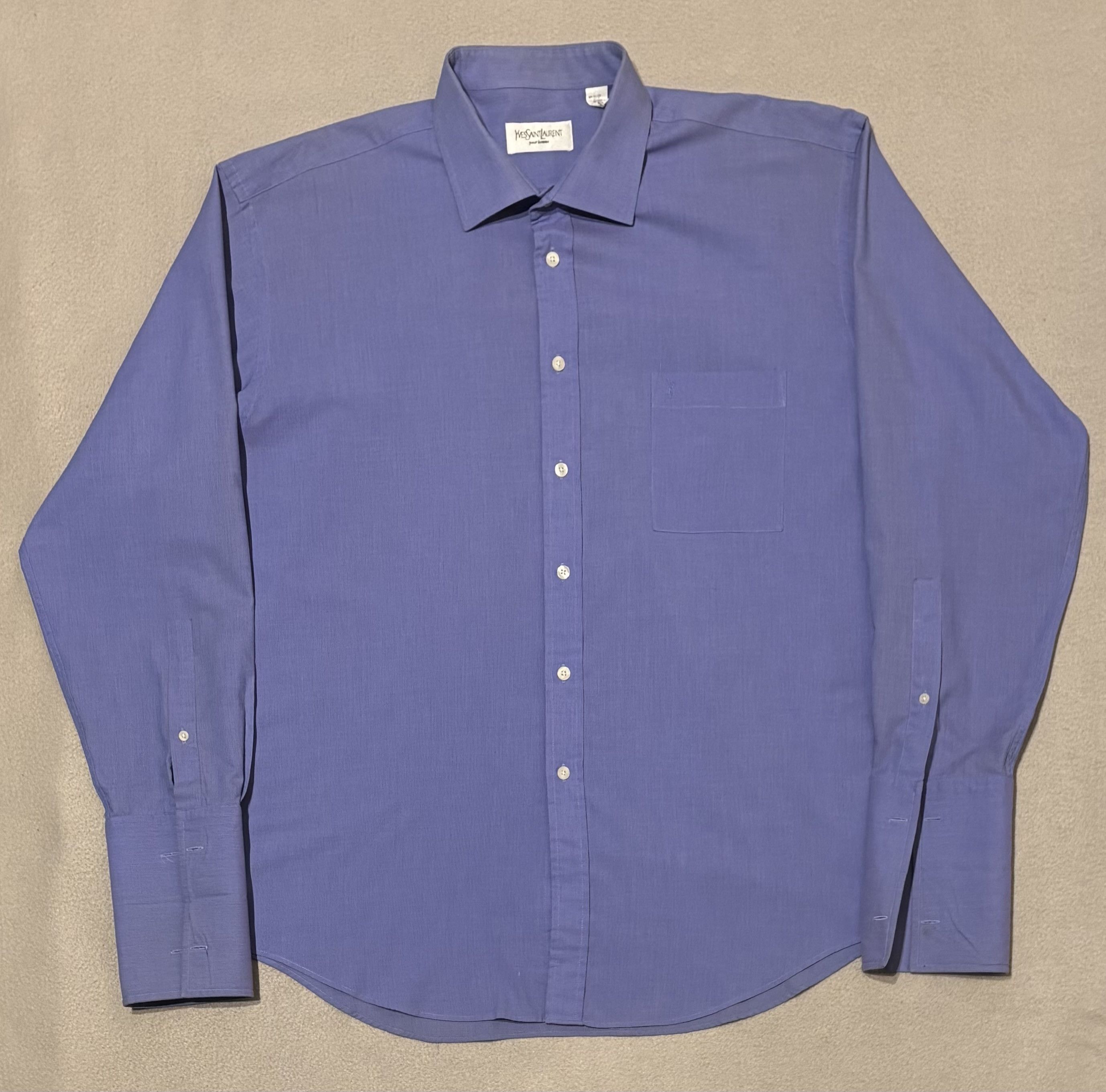 Yves Saint Laurent Yves Saint Laurent Purple Shirt Size 41 Size US XXL / EU 58 / 5 - 5 Thumbnail