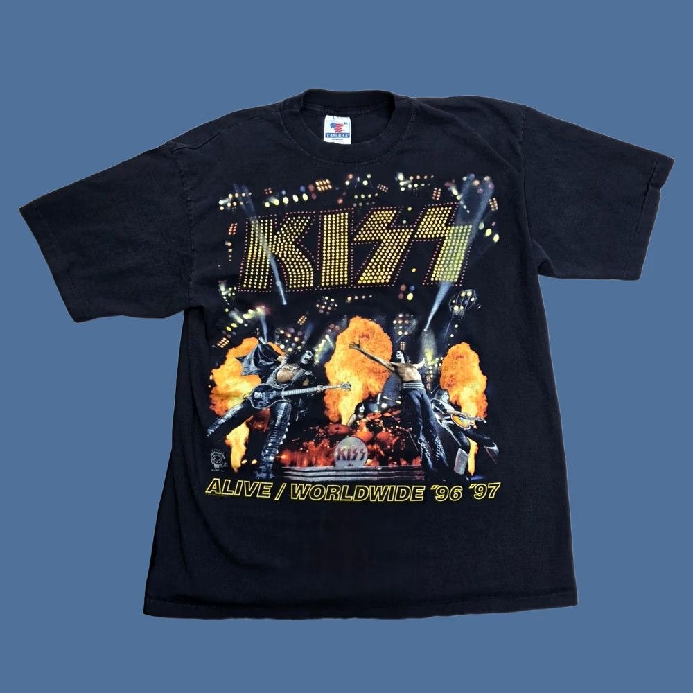 Vintage VINTAGE KISS 1996-1997 'Alive Worldwide' Tour RARE 90s Hottest Band Shirt Large Size US L / EU 52-54 / 3 - 1 Thumbnail