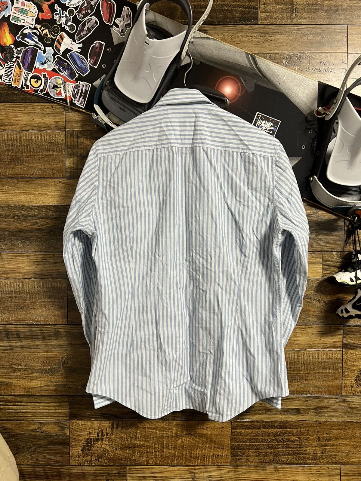 Vivienne Westwood Vivienne Westwood Man London Men's Blue Stripe Shirt Size 50 Size US M / EU 48-50 / 2 - 5 Thumbnail
