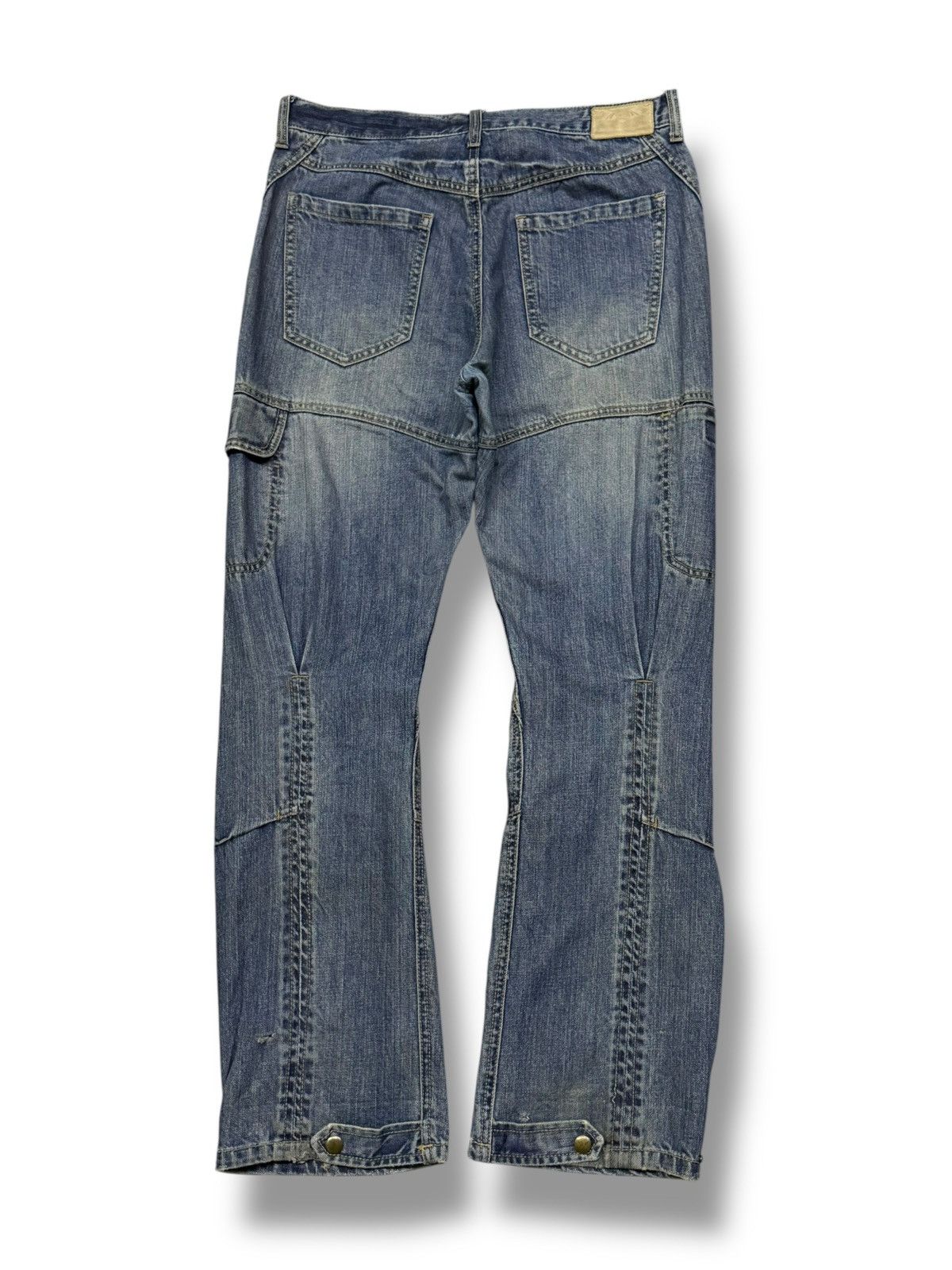 Japanese Brand Vintage Mysty Woman Y2K Japanese Cargo Panel Denim Jeans W32 Size 32" / US 10 / IT 46 - 3 Thumbnail